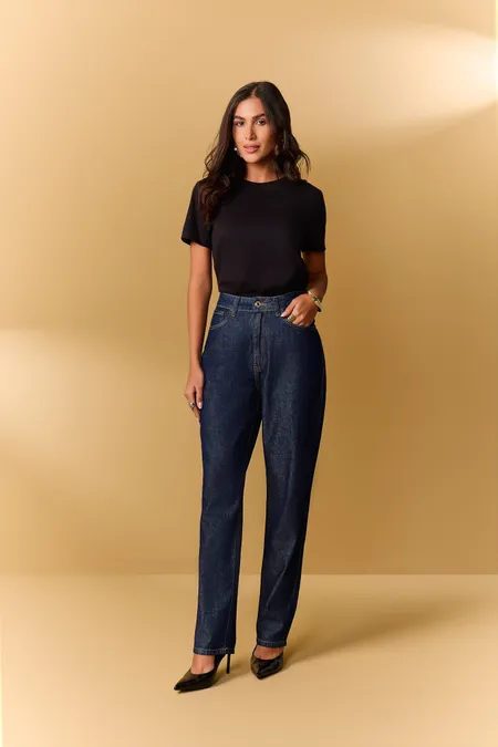 Calça Jeans Feminina Reta Trend Blue Puramania